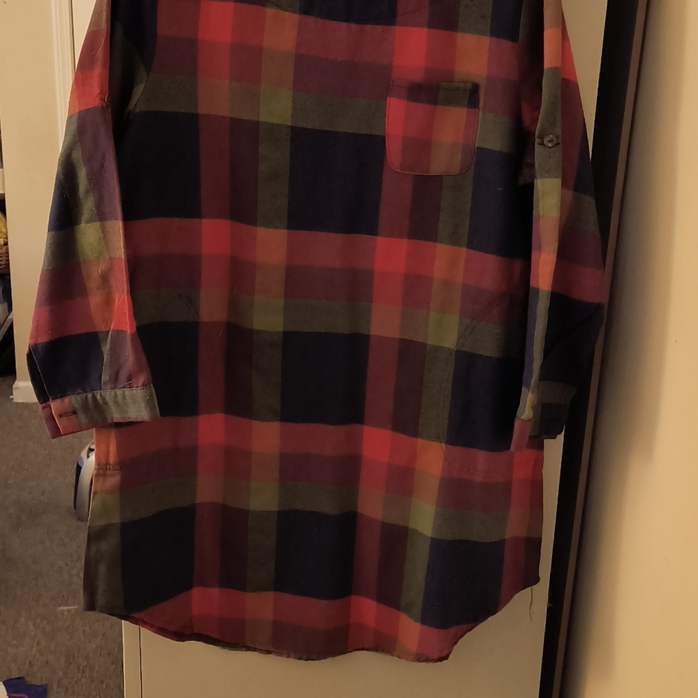 Needle & Thread Multicolor Plaid Long Sleeve Dress